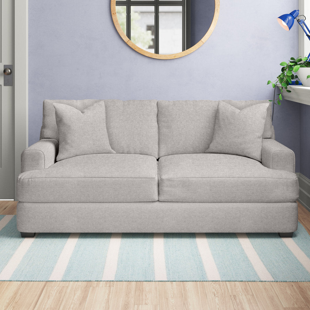 Emilio 65" Recessed Arm Loveseat With Reversible Cushions Wayfair Custom Upholstery™ Fabric: Nave Marine Performance Distressed Velvet