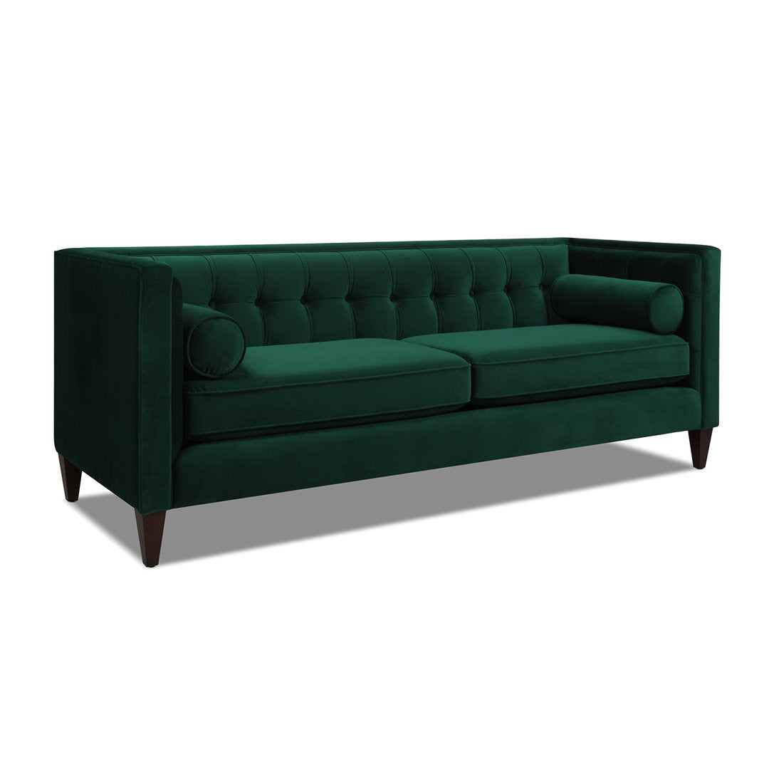 Allia 84" Tuxedo Arm Sofa Langley Street® Upholstery Color: Evergreen Velvet
