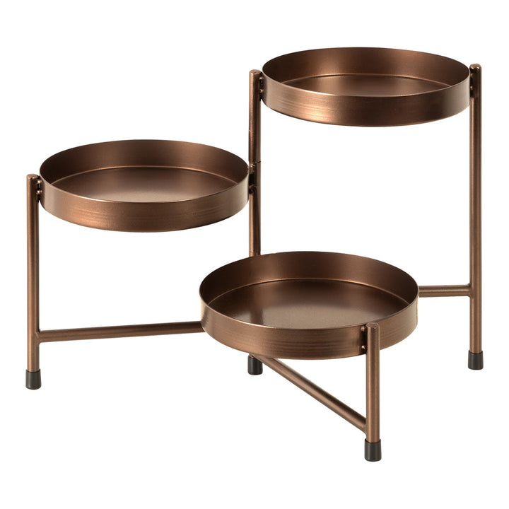 Oquendo Round Multi-tiered Plant Stand Ivy Bronx Color: Bronze