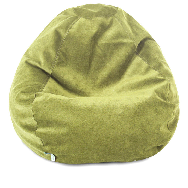 Velvet Bean Bag Chair & Lounger Ebern Designs Upholstery Color: Orange Size: 23" H x 35" W x 35" D