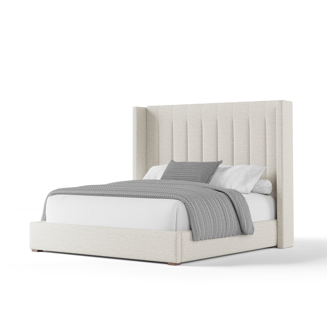 Austine Upholstered Low Profile Standard Bed Wade Logan® Color: Off White Revolution® Size: California King (Mid)
