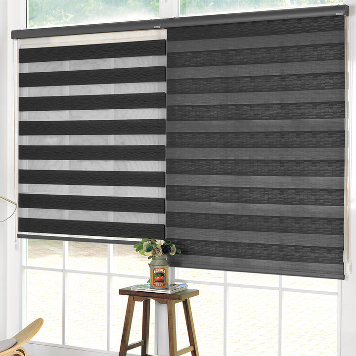 Robbe Semi-Sheer Roller Shade Wade Logan® Blind Size: 27"W x 84"L Finish: Black