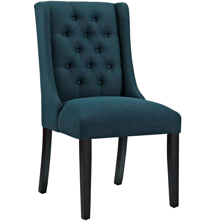 Modway Baronet Button Tufted Fabric Dining Chair Modway Upholstery Color: Navy