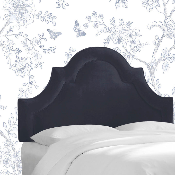 McAfee Velvet Upholstered Panel Headboard Kelly Clarkson Home Size: Queen Upholstery: Classic Ink Performance Velvet