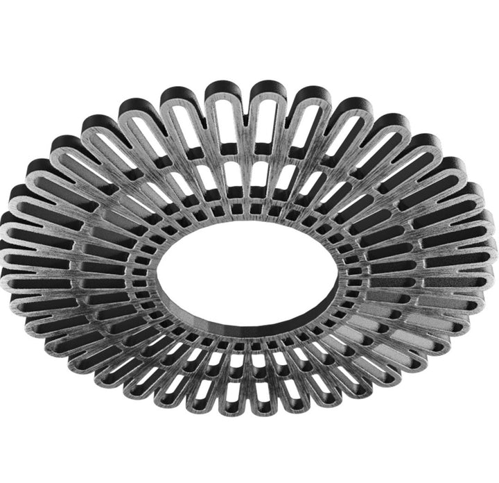 Cornelius Ceiling Medallion Ekena Millwork Color: Antiqued Silver Size: 38" H x 38" W x 1" D