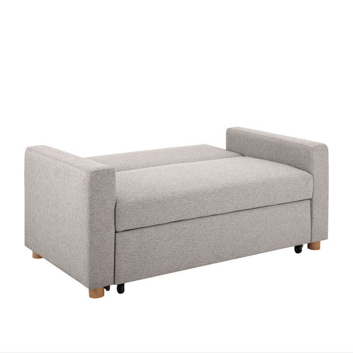 Serta Trinity Full Size Convertible Sleeper Sofa Serta Fabric: Light Gray Woven