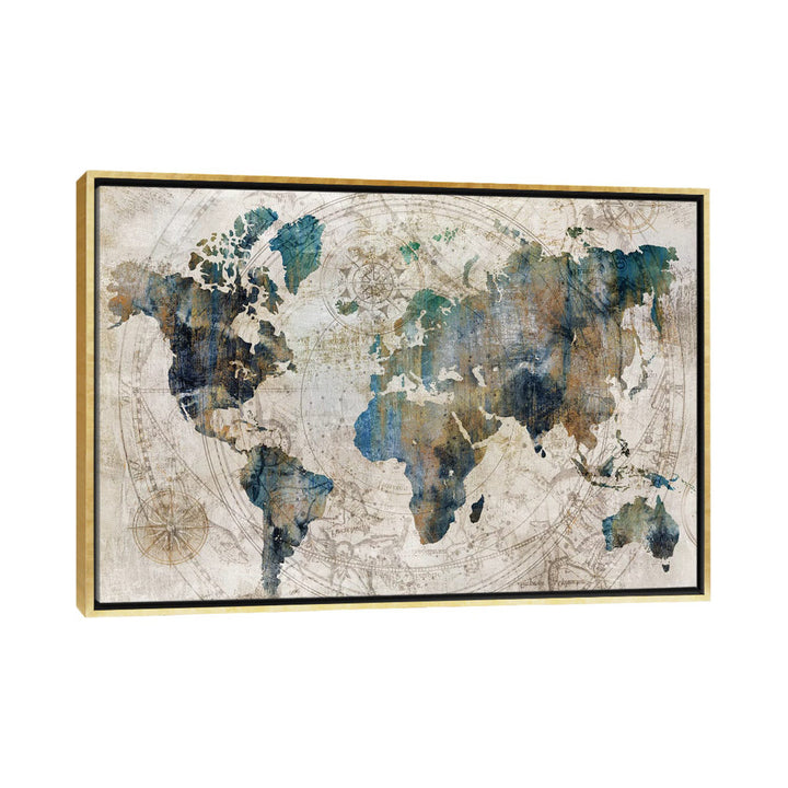 Celestial Map by Isabelle Z - Painting Print The Twillery Co.® Size: 26" H x 40" W x 1.5" D Format: Gold Framed