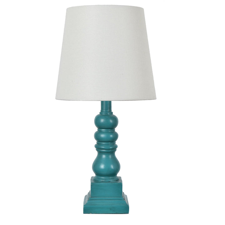 Whittier 19" Resin Table Lamp Ophelia & Co. Base Color: Blue, Shade Color: White