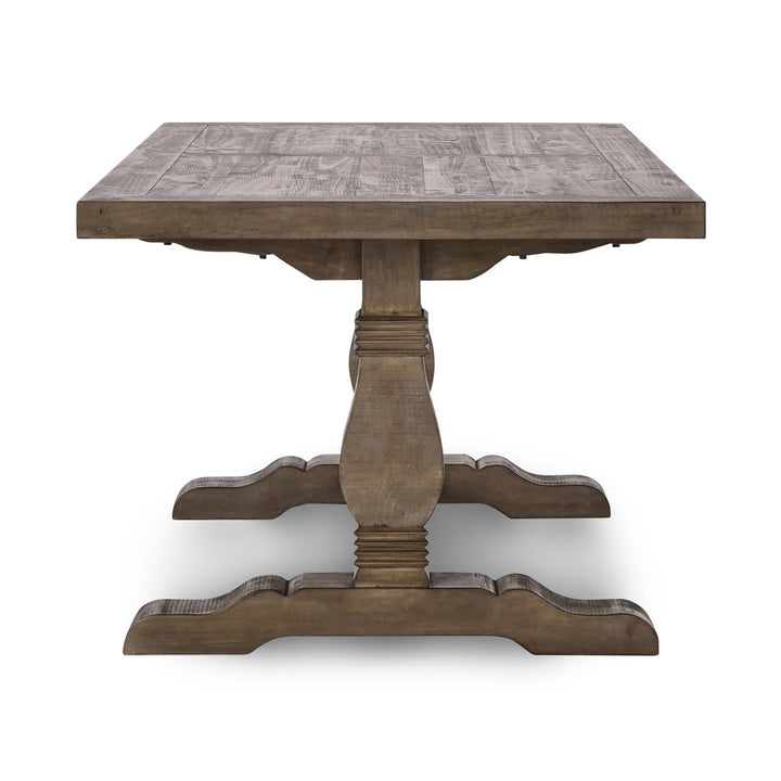 Kinston 78" Solid Wood Trestle Dining Table Birch Lane™ Color: Distressed Brown