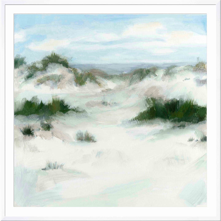 White Sands II by Megan Meagher - Picture Frame Painting Print Beachcrest Home™ Frame Color: Natural Size: 18"H x 12"W