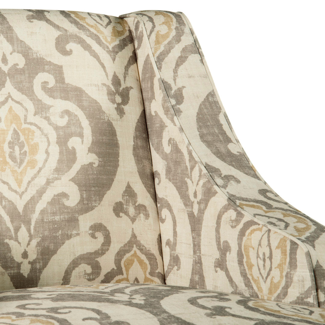 Adona Accent Chair Mistana™ Fabric: Tan/ Yellow/ Cream Damask  100% Cotton