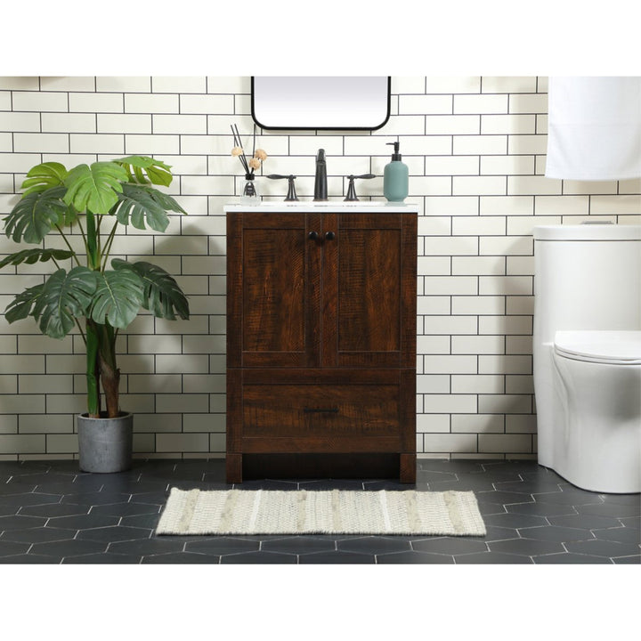 Ahmed 24" D x 19'' D x 34'' H Single Bathroom Vanity Sand & Stable™ Base Finish: Expresso