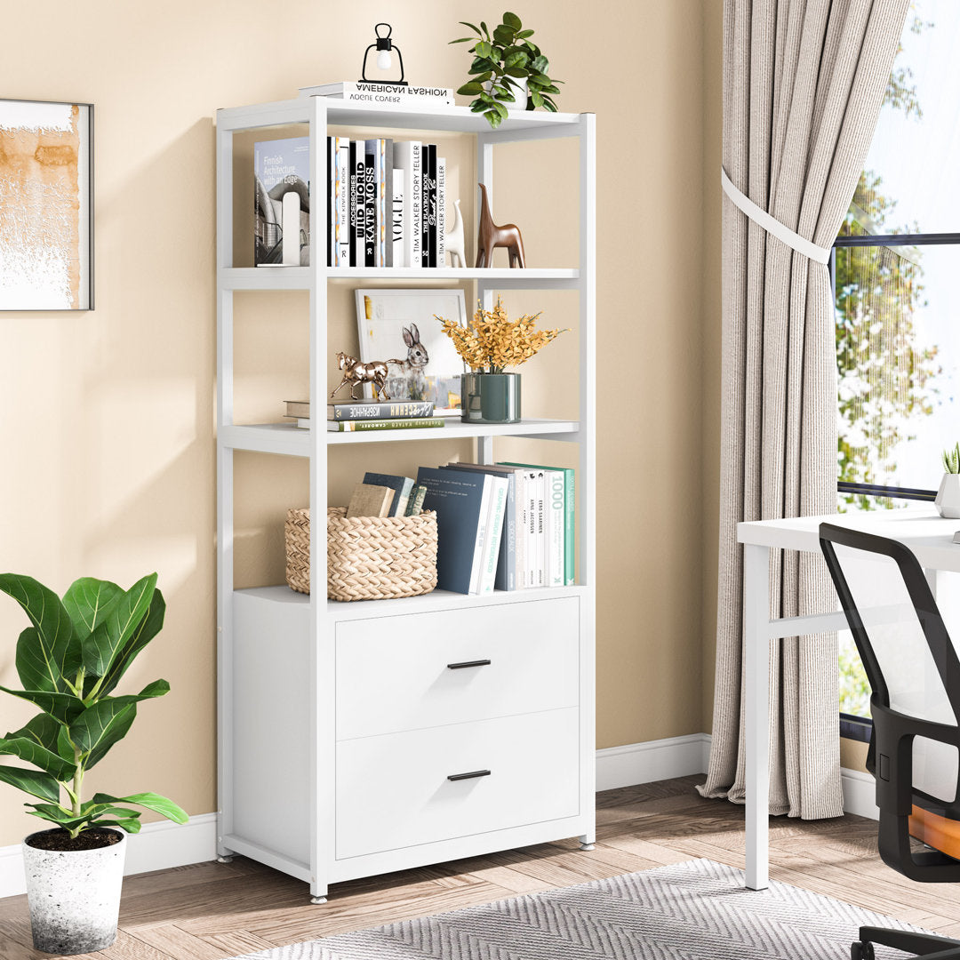 Tashyra 60'' H x 23.6'' W Steel Standard Bookcase Ebern Designs