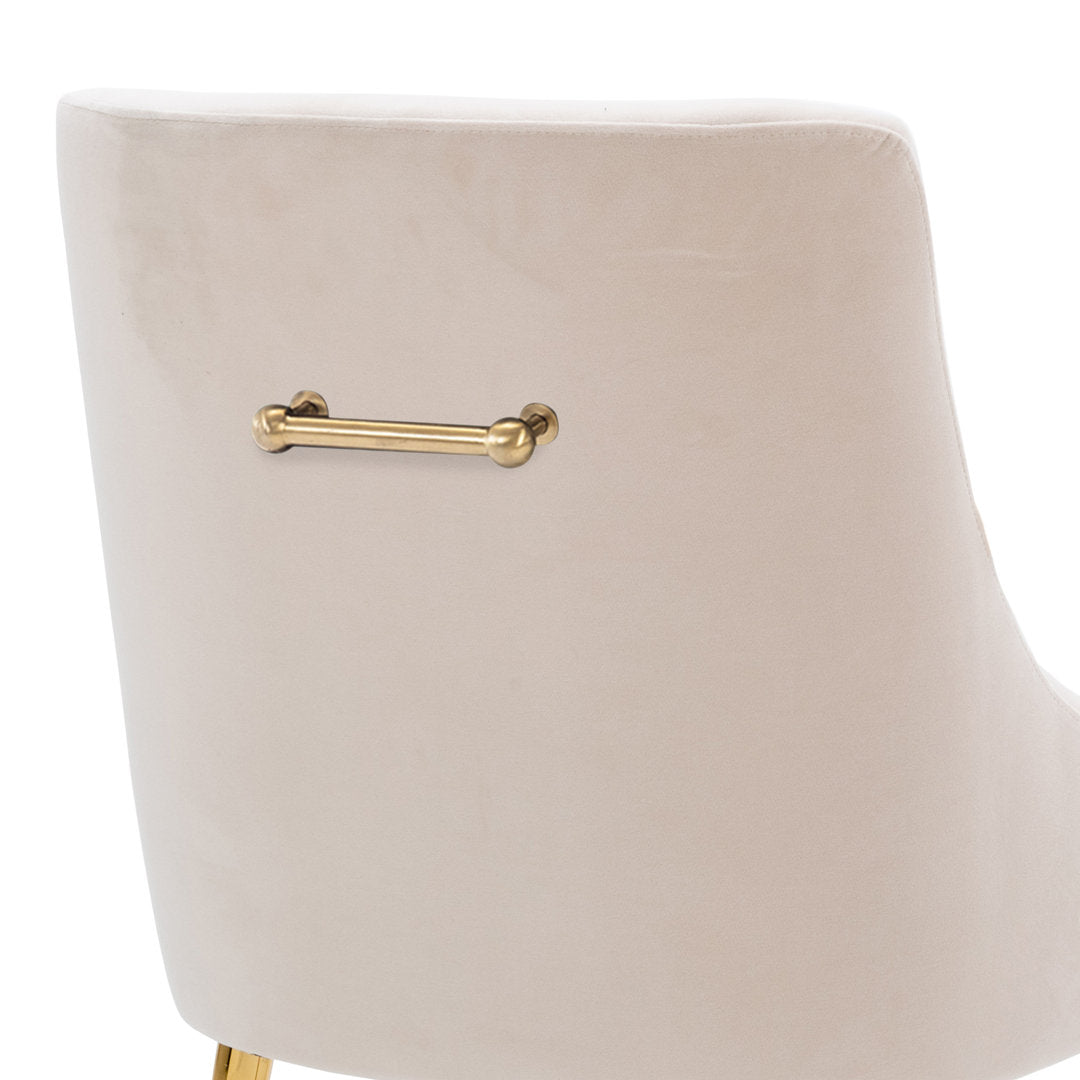 Surles Velvet Side Chair Everly Quinn Upholstery Color: Beige