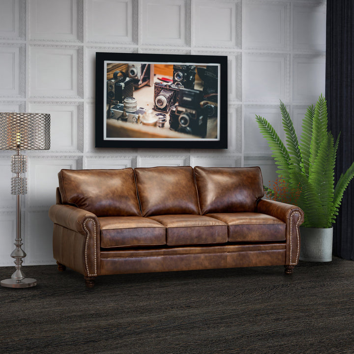 Eddahbi Brown Top Grain Leather Sofa And Loveseat Charlton Home®