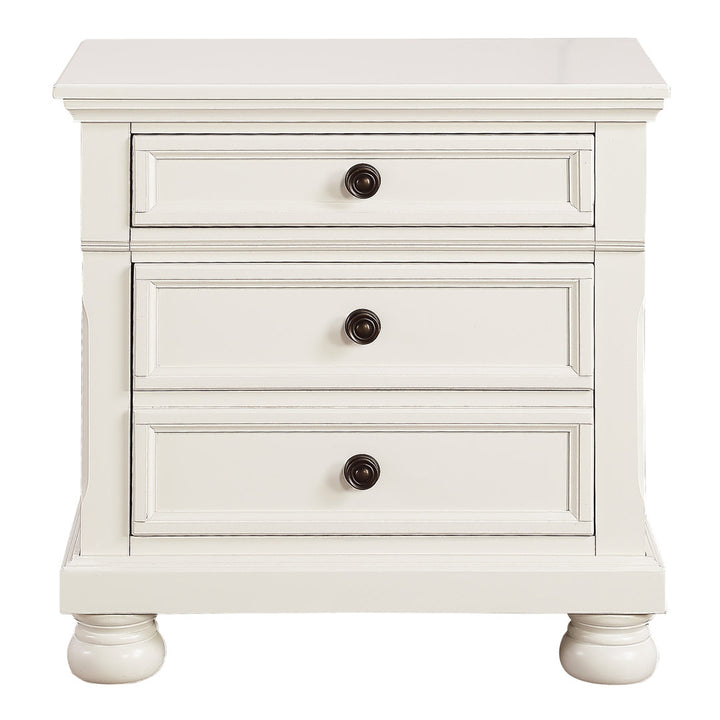 Bade 3 - Drawer Nightstand Beachcrest Home™ Color: White