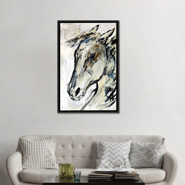 Picasso's Horse II' Painting Print on Wrapped Canvas East Urban Home Mat Color: No Mat Size: 40" H x 26" W x 1.5" D Format: Wrapped Canvas