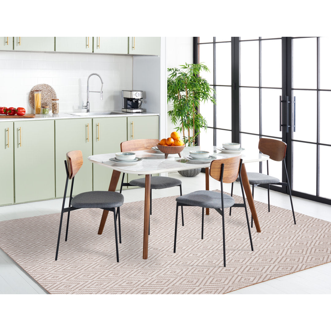 Akihito Hand Woven Cotton Geometric Rug Wrought Studio™ Rug Size: Rectangle 8' x 10'