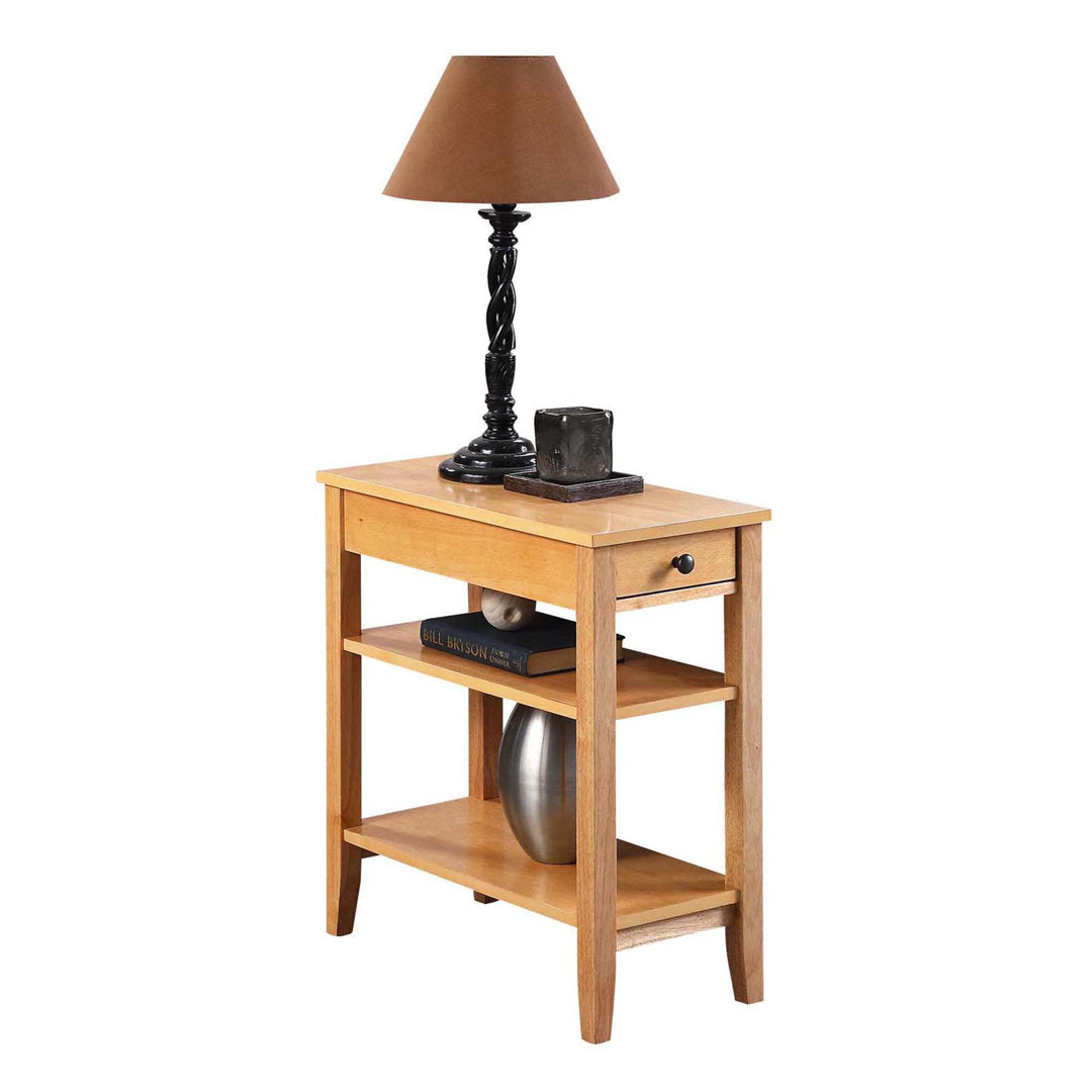 Carbin End Table with Drawer and Shelves Winston Porter Color: Natural