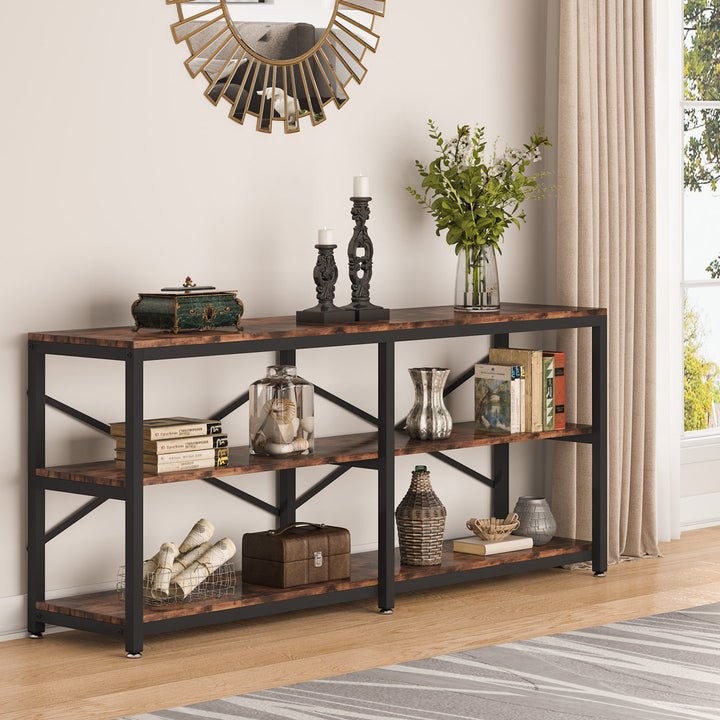 Turrella 70.9" Console Table 17 Stories Color: Rustic Brown