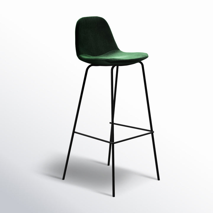 Kody Upholstered Bar & Counter Stool (Set of 2) AllModern Color: Emerald Velvet Seat Height: Bar Stool (30.5" Seat Height)