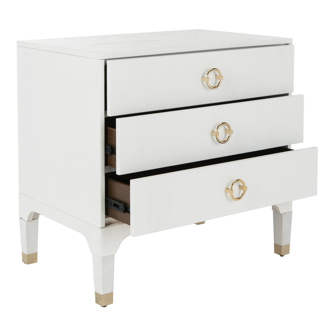 Quincy 3 - Drawer Nightstand Joss & Main Color: White