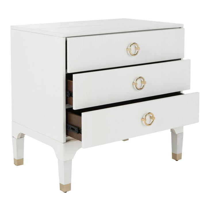 Quincy 3 - Drawer Nightstand Joss & Main Color: White