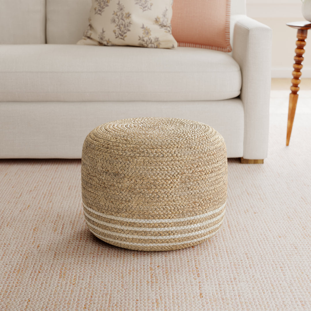 Aires 18" Wide Round Pouf Ottoman Birch Lane™