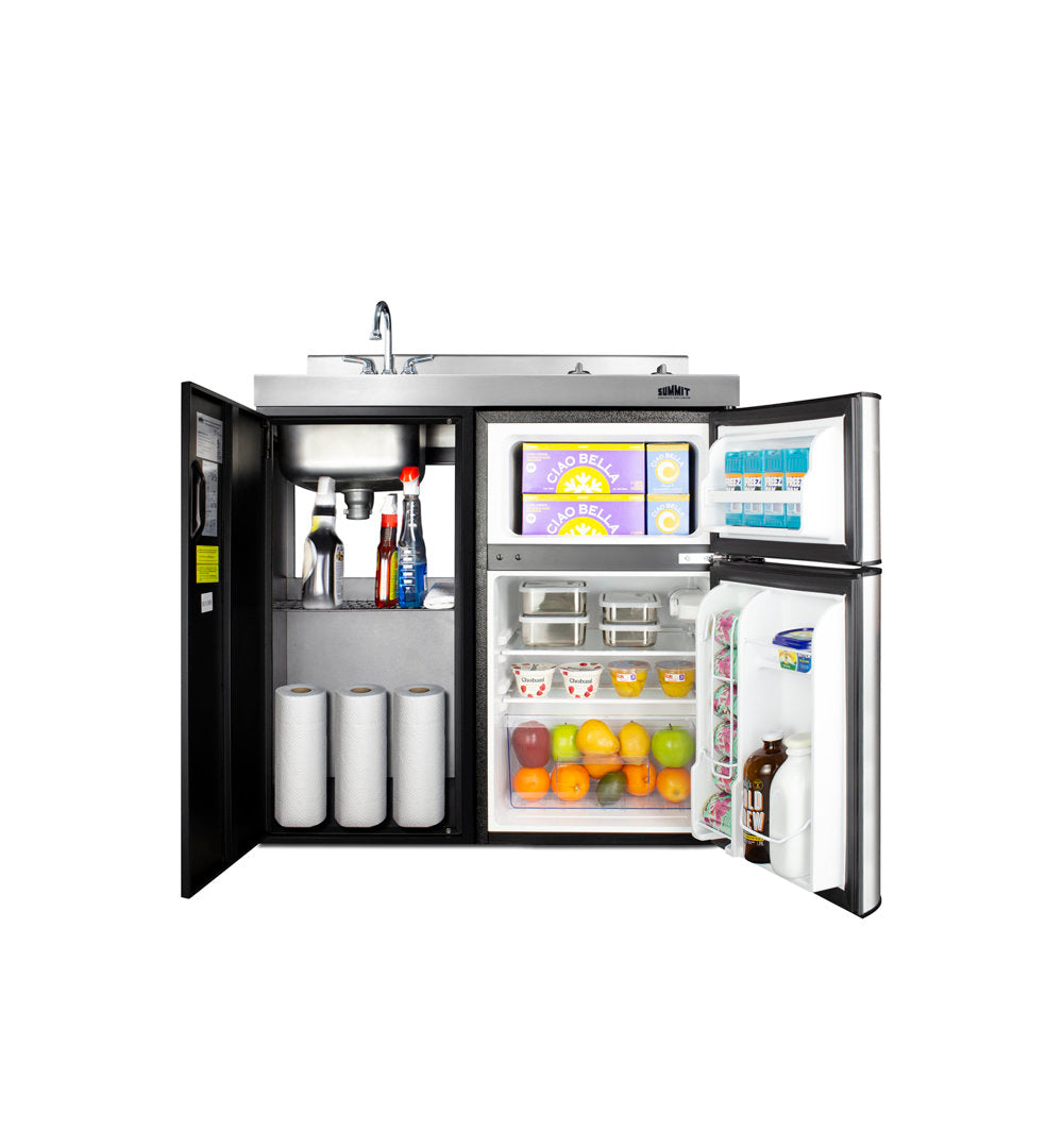 All-in-One Kitchenette 3.2 cu. ft. Freestanding Mini Fridge with Freezer Summit Appliance