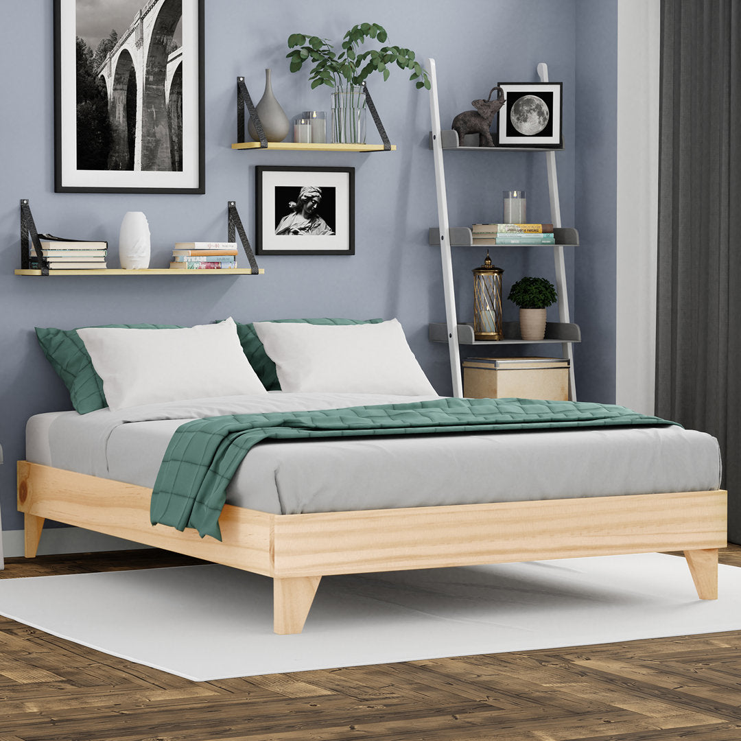 Dedrie Solid Wood Platform Bed George Oliver Color: Natural Size: Queen
