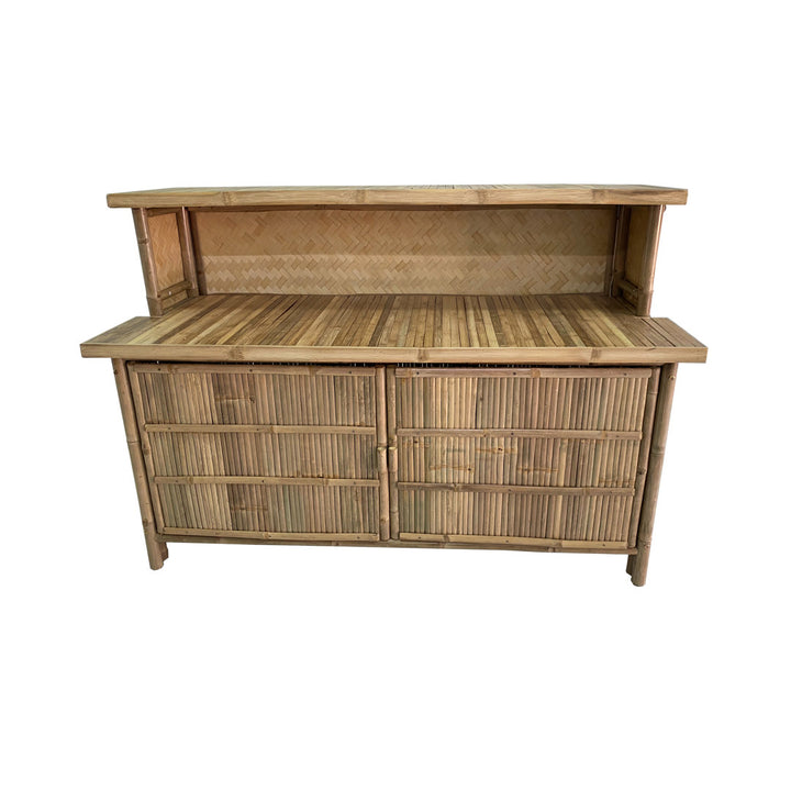 Bamboo Bar Counter With Door, 24"w X 64"l X 44"h MGP