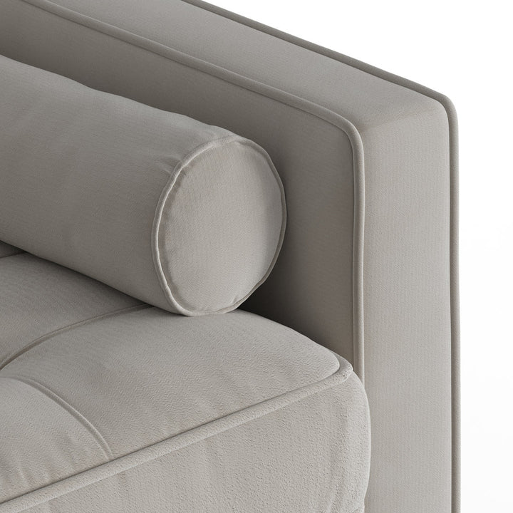 Geo Upholstered Armchair AllModern Fabric: Bella Platinum Performance Velvet