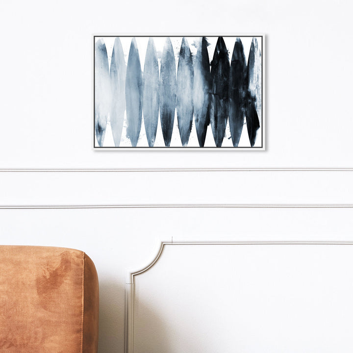 Abstract Paradise Found Muted - Painting Print on Canvas Art Remedy Size: 20" H x 30" W x 1.5" D Format: White Framed