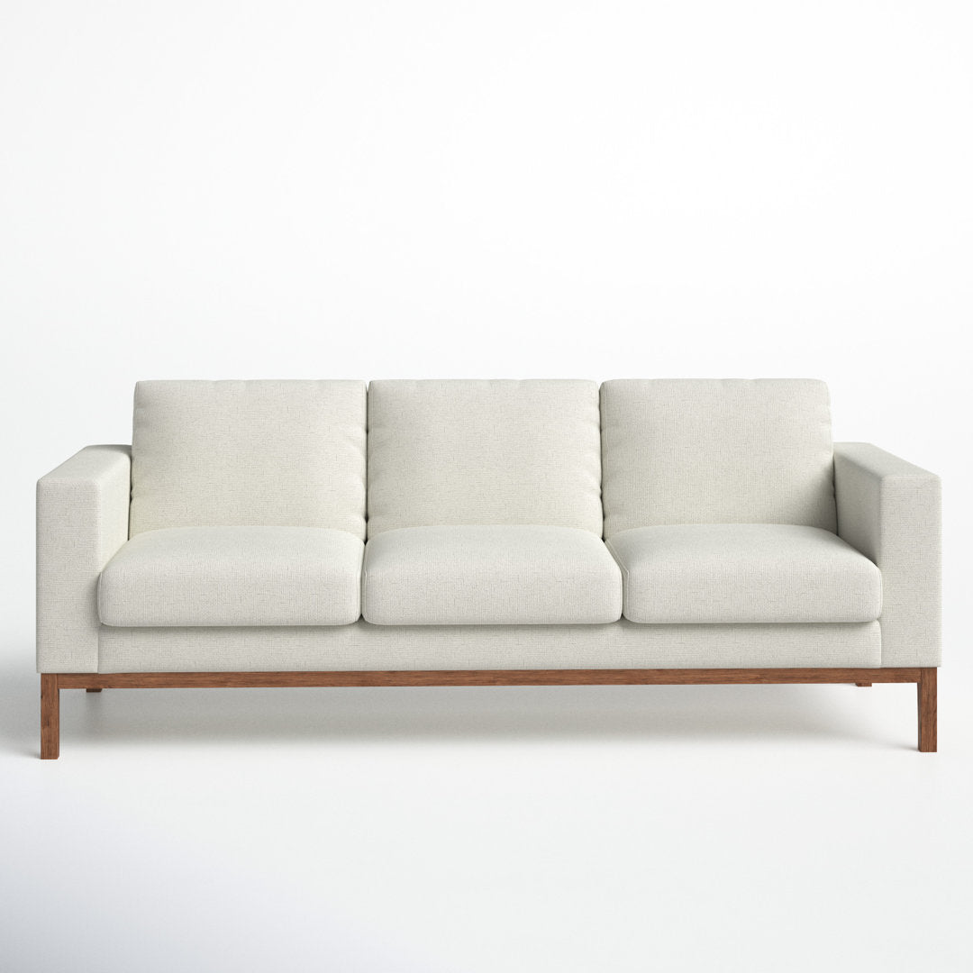 Clayton 84'' Upholstered Sofa Joss & Main Fabric: Venga Cream Performance Cross Weave
