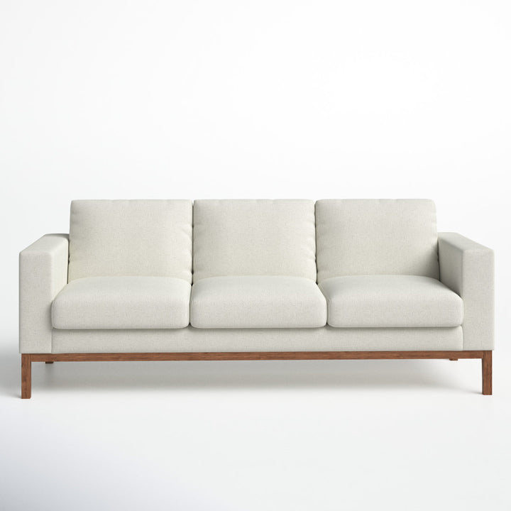 Clayton 84'' Upholstered Sofa Joss & Main Fabric: Venga Cream Performance Cross Weave