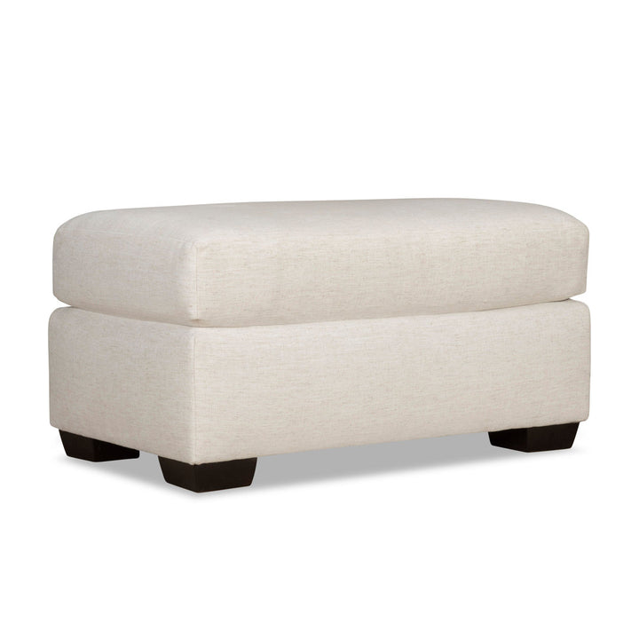 Cranbrook Upholstered Ottoman Birch Lane™ Fabric: Bella Ink Performance Velvet
