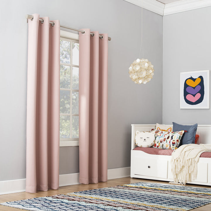 Wayfair Basics Blackout Grommet Curtain Panel Wayfair Basics® Curtain Color: Blush Size per Panel: 54" W x 84" L