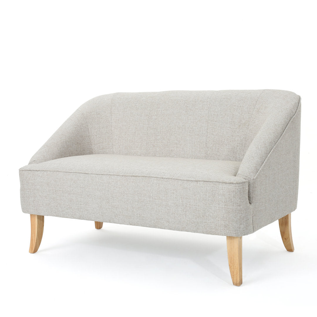 Baban 49.75" Recessed Arm Loveseat George Oliver Upholstery Color: Beige
