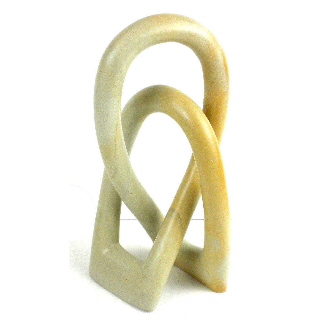 Jeffords Natural Soapstone Lovers Knot Sculpture Ivy Bronx Size: 8" H x 4" W x 3" D Finish: Natural