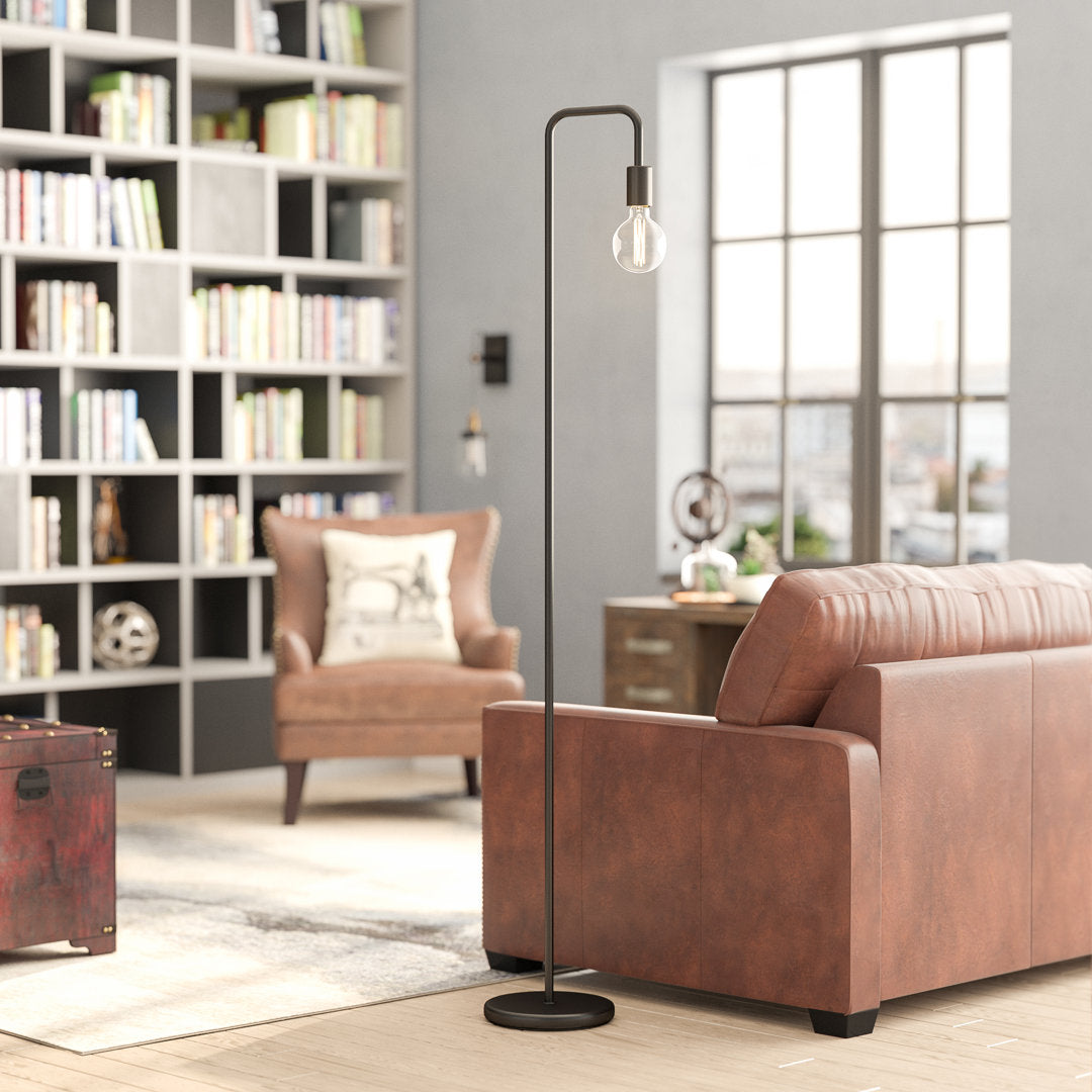 Kazutaka 70" Arched Floor Lamp 17 Stories Base Finish: Black