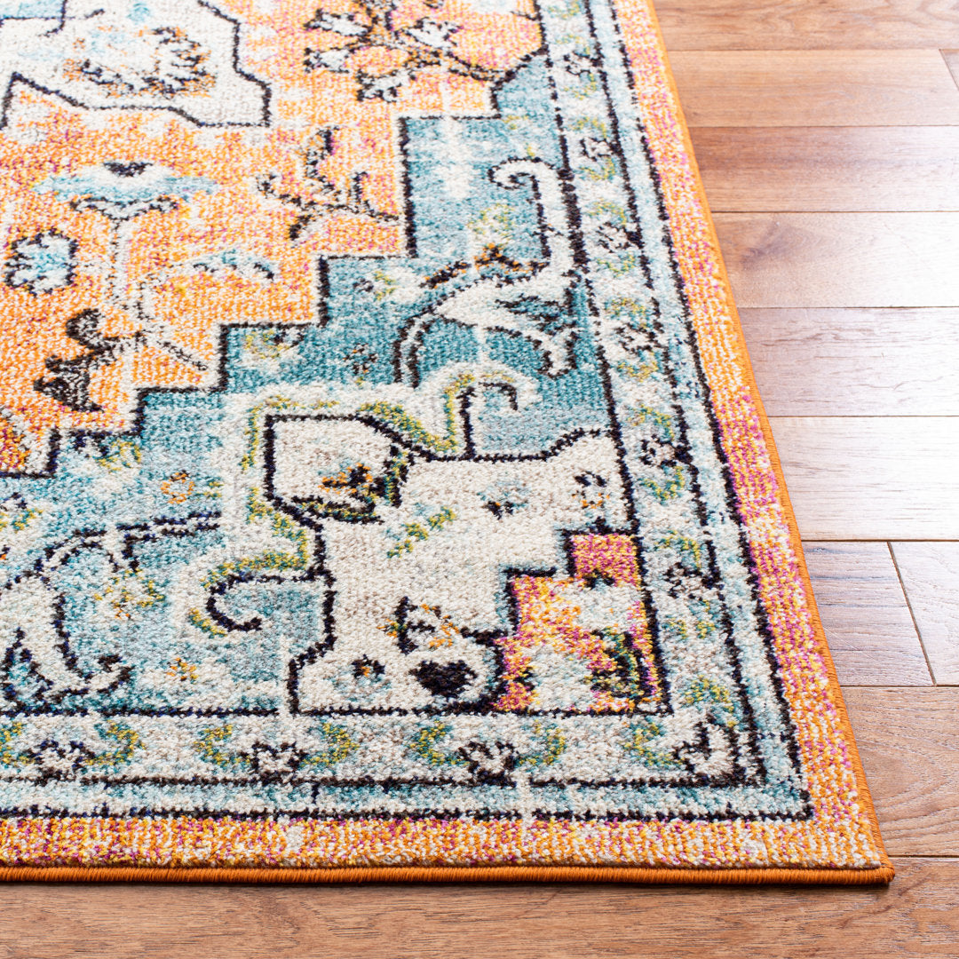 Yedidalga Performance Oriental Rug Bungalow Rose Rug Size: Square 6'7"