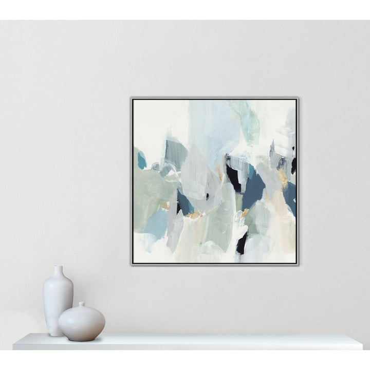 Little Talks II by Isabelle Z - Picture Frame Print on Canvas Casa Fine Arts Size: 41.5" H x 41.5" W x 2" D Format: Silver Floater Framed Canvas