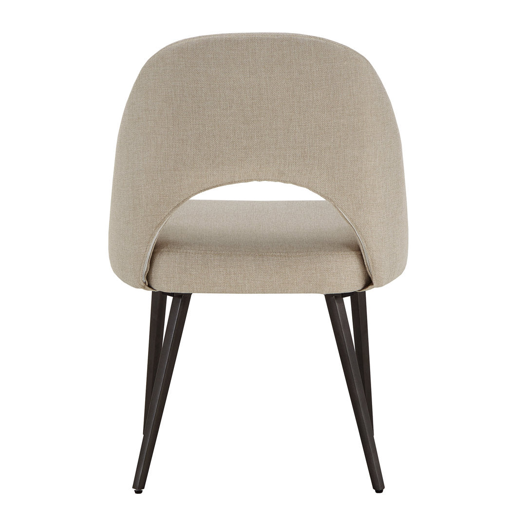 Etna Upholstered Side Chair (Set of 2) Mercury Row® Upholstery Color: Beige Herringbone Twill