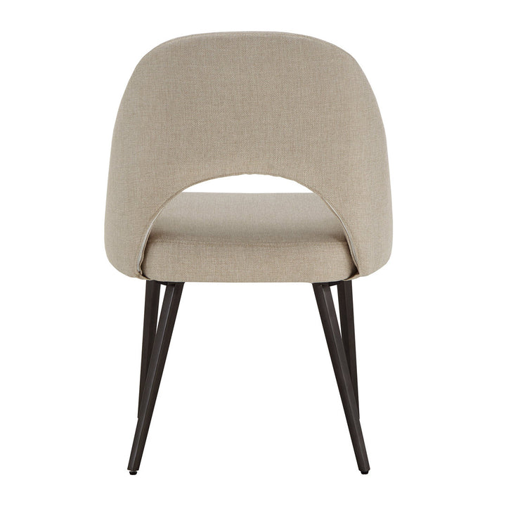 Etna Upholstered Side Chair (Set of 2) Mercury Row® Upholstery Color: Beige Herringbone Twill