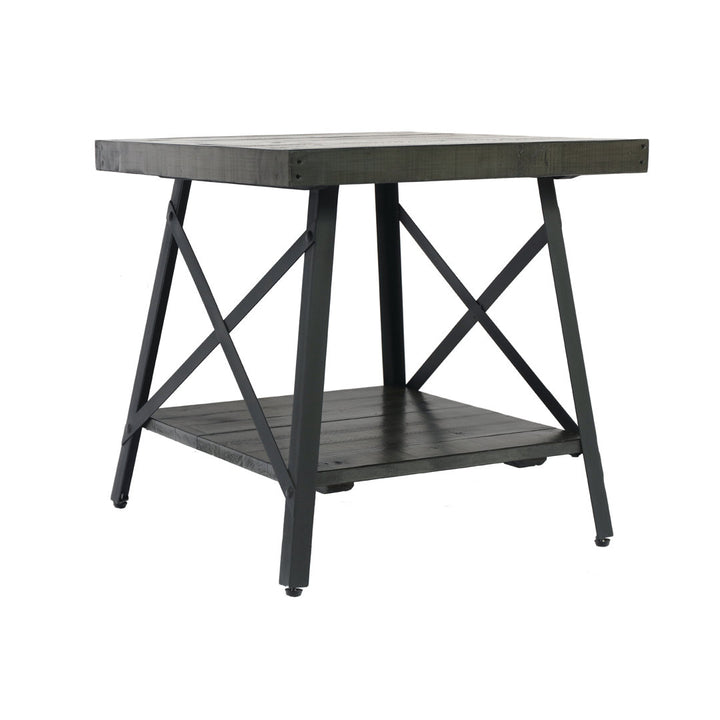 Laguna Solid Wood End Table with Storage Sand & Stable™ Color: Gray
