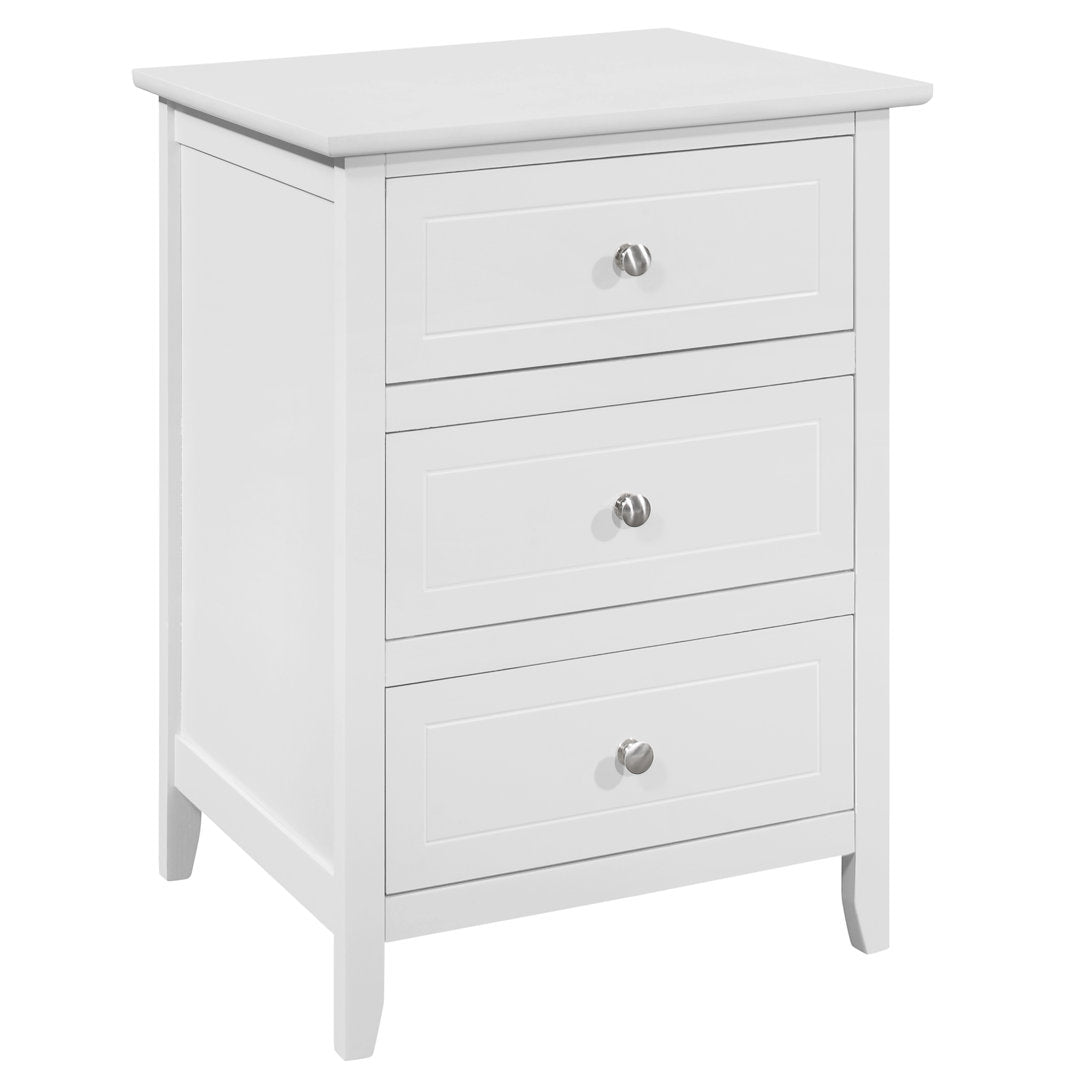 Emjay 3 - Drawer Nightstand Glory Furniture Color: White