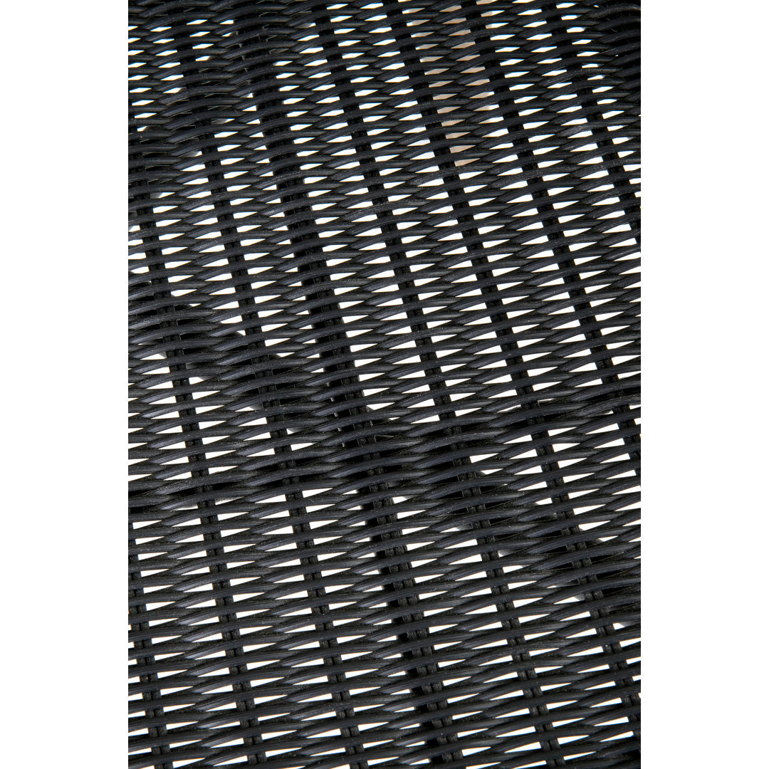 Brixley Wicker/Rattan Slat Back Arm Chair Sand & Stable™ Color: Black