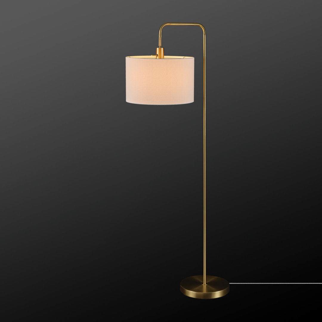 Chattahoochee 58" Arched Floor Lamp Ebern Designs Base Finish: Satin Gold