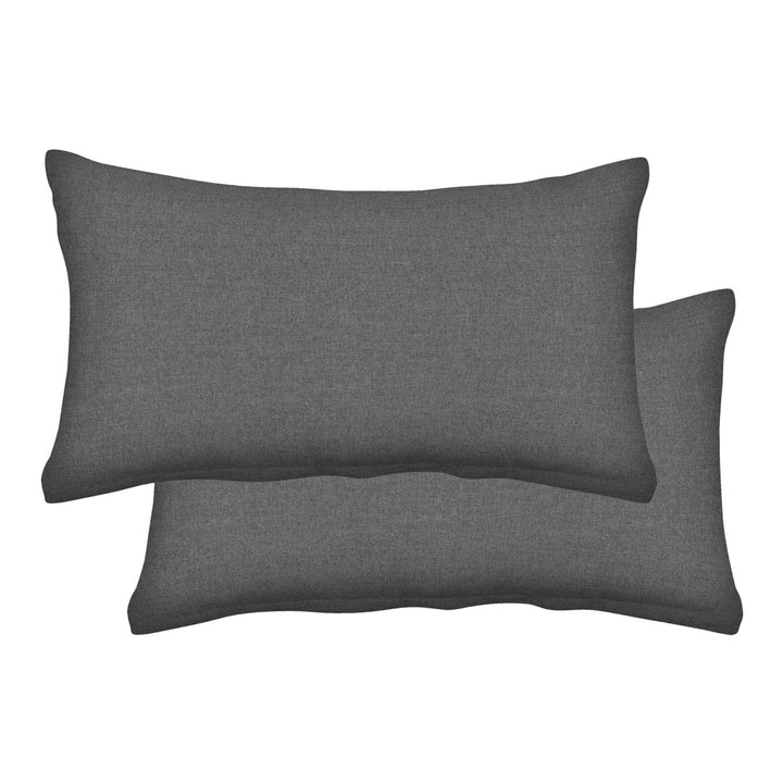 Textured Solid Toss Pillow (Set of 2) Honeycomb Color: Heathered Dark Gray Size: 21"W x 12"L