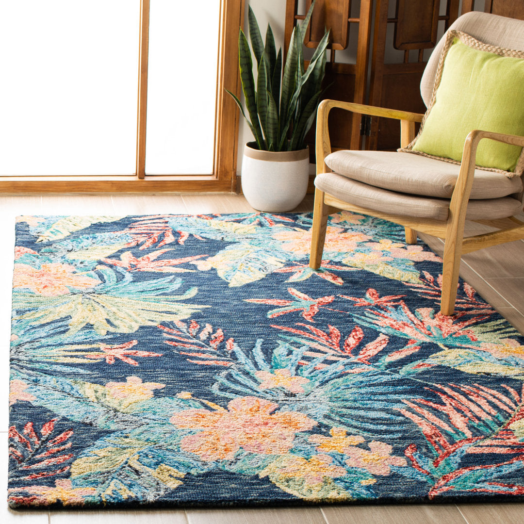 Toro Hand Tufted Wool Floral Rug Red Barrel Studio® Rug Size: Rectangle 10' x 14'